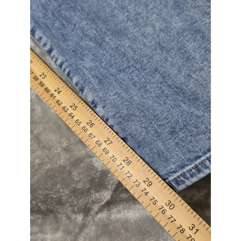 Guess Lincoln Slim Straight Jeans Mens 32x32 Blue Light Wash Denim T4BJ17 D5MV0